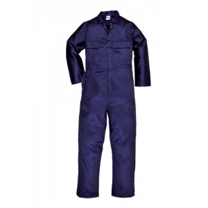 Portwest Stud Front Coverall Polyester & Cotton Multiple Pockets Navy Extra Large Ref S999XLGE