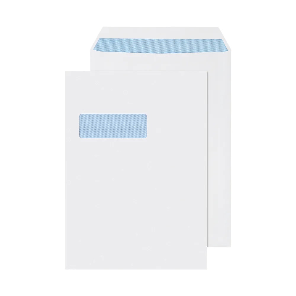 C4+White+Window+Pocket+Envelopes+Self+Seal+100gsm