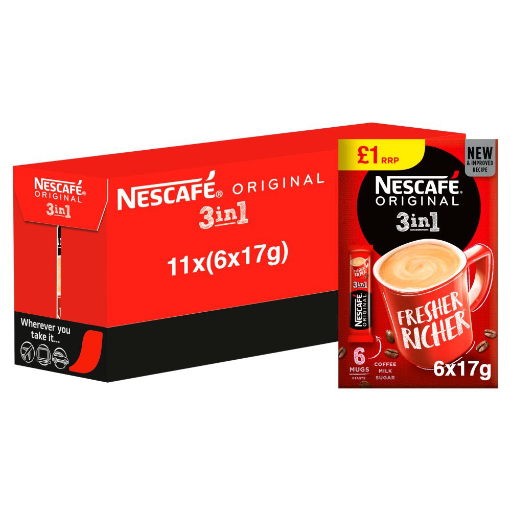 Nescafe+3in1+Instant+Coffee%2C+6+Sachets+x+17g