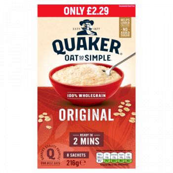 Quaker+Oat+So+Simple+Original+Porridge+Sachets+10x27g%5Cr%5CnPack+size%3A+Case+of+9
