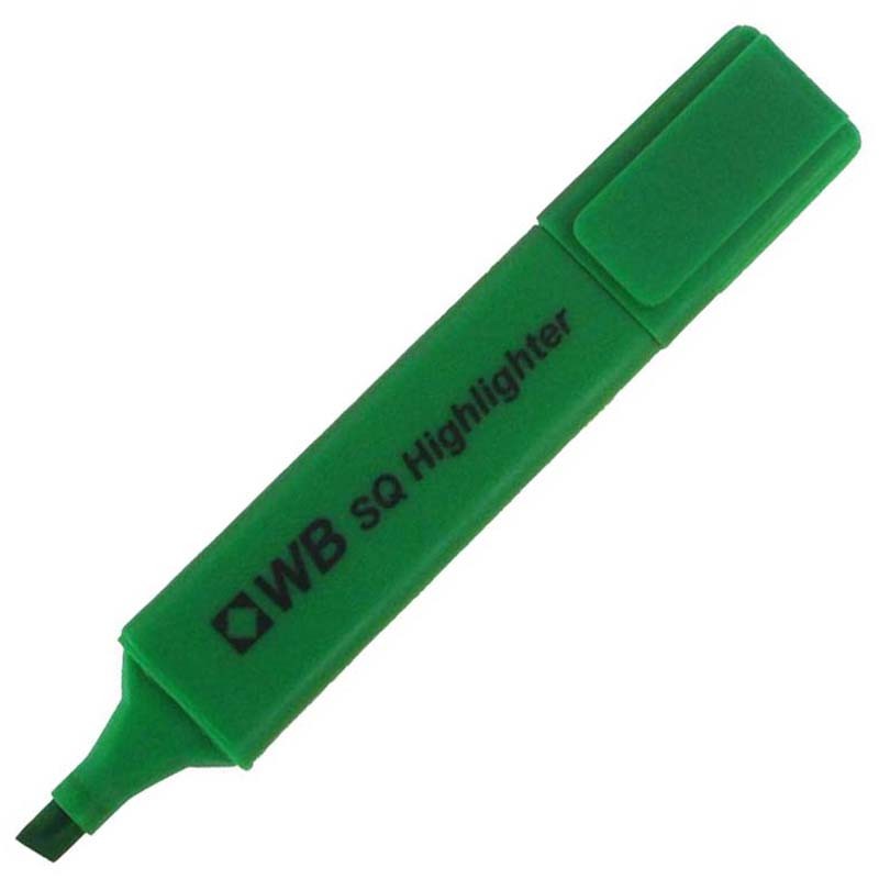 WB+SQ+Green+Highlighter+Pen+Pk10