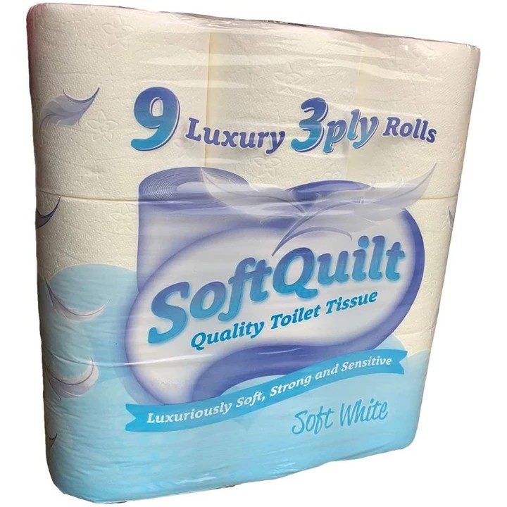 SoftQuilt+White+Toilet+Bathroom+Tissue+Paper+Pk45+%285+x+Pk9%29