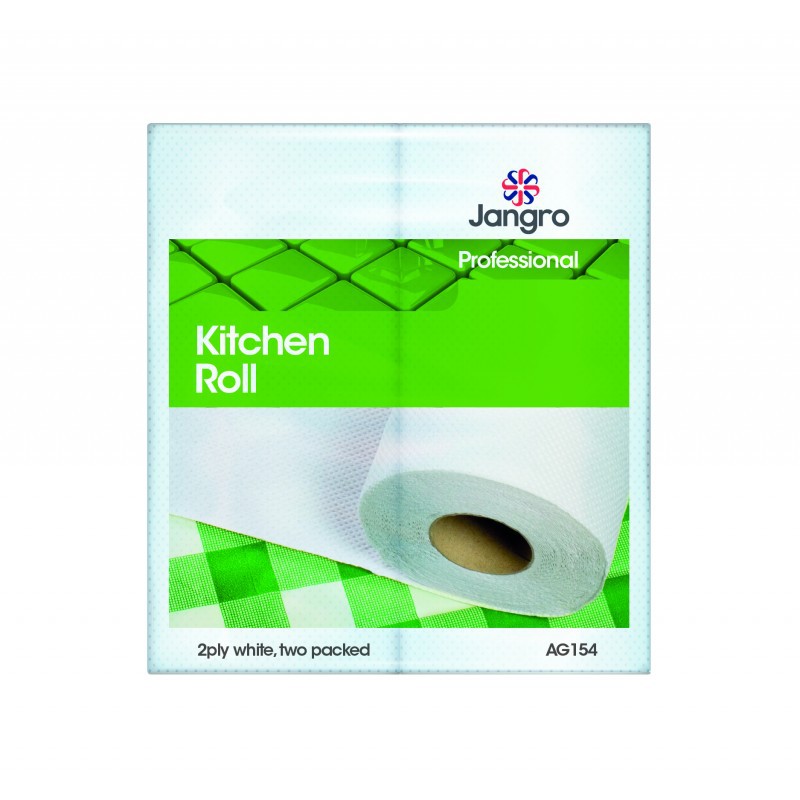 Kitchen+Roll+White+2+ply+45+shts+%28Recycled%29+Pack+24+Rolls
