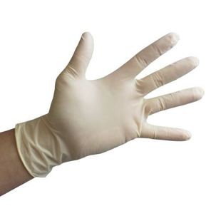 Latex disposable powder free gloves - Large x 100