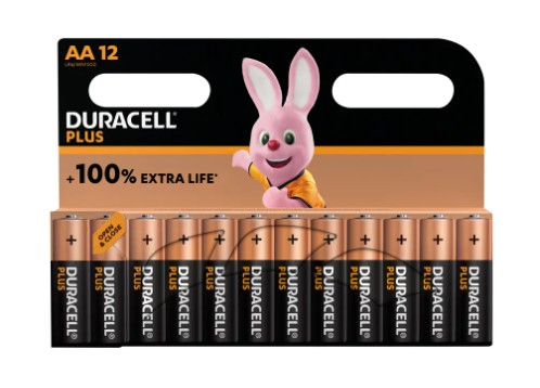 Duracell+Plus+AA+Battery+Alkaline+100%25+Extra+Life+%28Pack+of+12%29+5009374