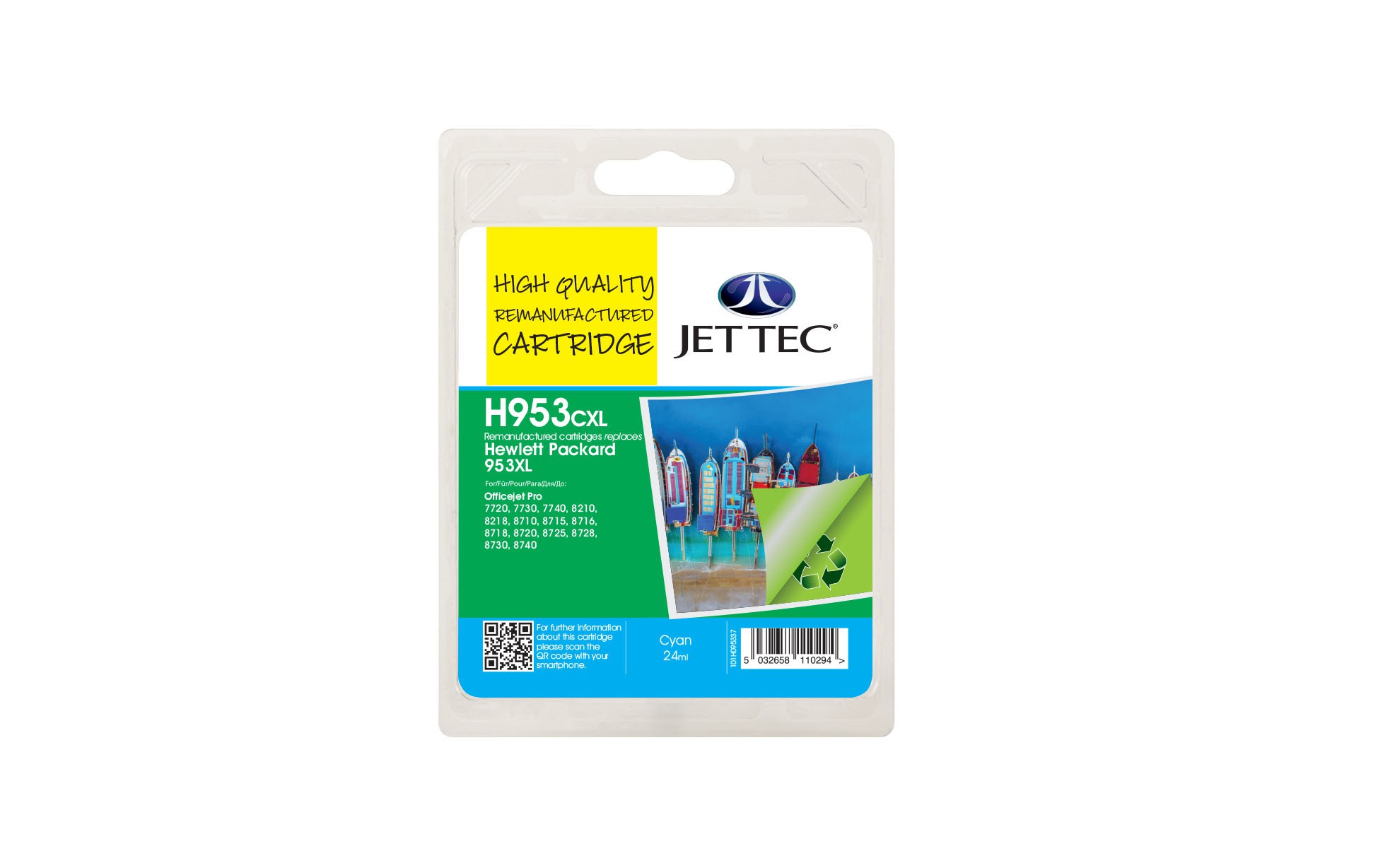 Jet+Tec+High+Quality+Remanufactured+Cartridge+953XL+Cyan+