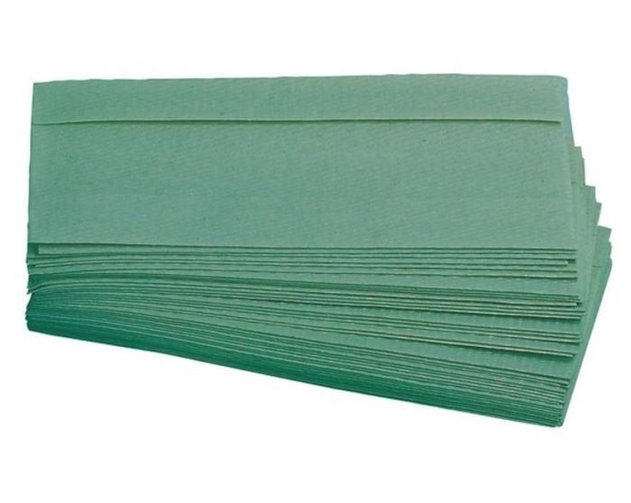 1+Ply+Green+C-Fold+Hand+Towel+2850+Sheets+Packed+190+x+15