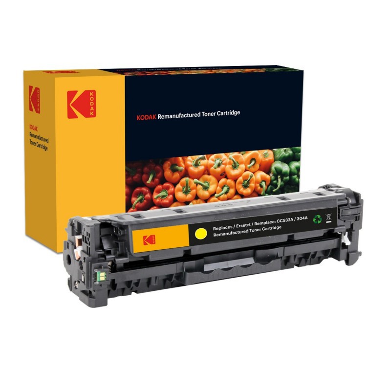 KODAK+Replacement+Toner+Cartridge+for+use+in+HP+Color+LaserJet+CP2025+dn+%2F+n+%2F+x+%2F+CM2320+mfp+fxi+%2F+n+%2F+nf+304A+%2F+CC532A+%2F+yellow+2800+pages