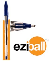 Eziball+Medium+Ballpen+Blue+PK20