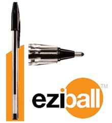 Eziball+Medium+Ballpen+Black+PK50