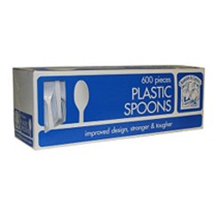 Image for Spoons, White Plastic, Heavyweight, 600/Box
(Metro Detroit delivery only)