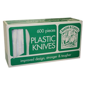 Image for Knife Plastic, Heavyweight, White, 600/box 
(Metro Detroit delivery only) 