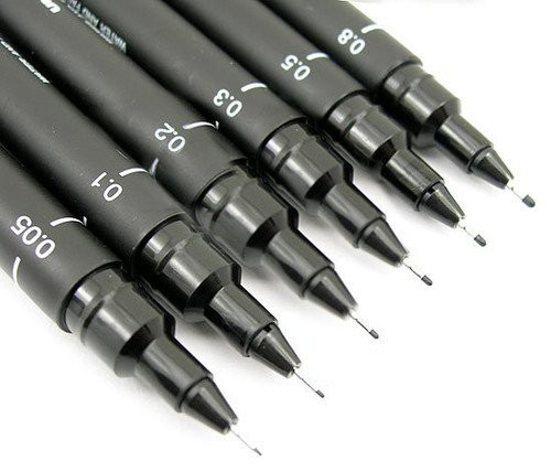 Uni+Pin+200+Drawing+Pen+0.2mm+Black+BX12
