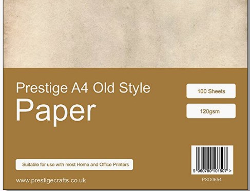 Prestige+Vintage+Looking+Old+Style+Paper+-+A4+Size+-+120gsm+-+100+Sheets