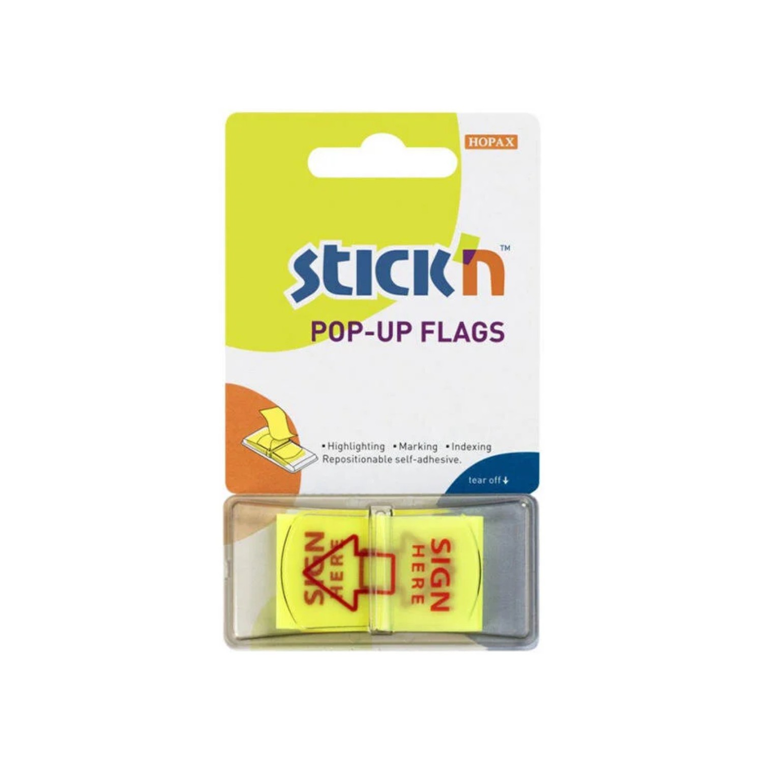 Stick+%27n+Pop-Up+Flags+Sign+Here+45+x+25mm+Yellow