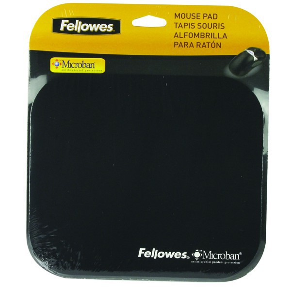 Fellowes+Microban+Black+Mouse+Mat