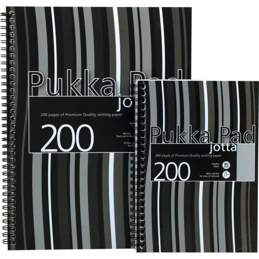 Pukka+Pad+A4+Jotta+Wirebound+Notebook+Black+Stripes