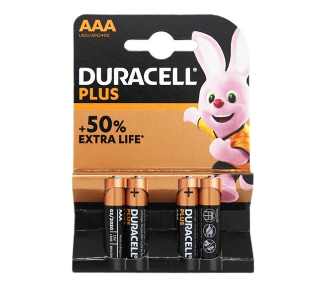 Duracell+Plus+AAA+1.5V+Alkaline+Batteries+MN2400B4