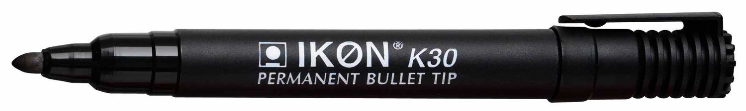 ikon+K30+Bullet+Tip+Permanent+Markers+Black