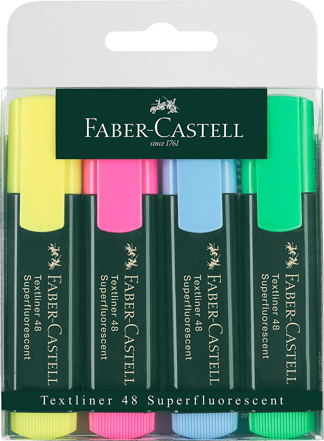Faber-Castell+48+Assorted+Textliner+Wallet+of+4